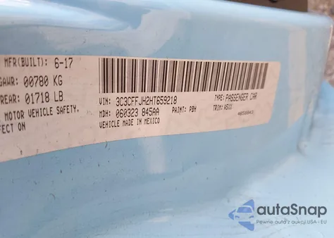 2017 Fiat 500C Abarth from USA, damaged, VIN 3C3CFFJH2HT659218